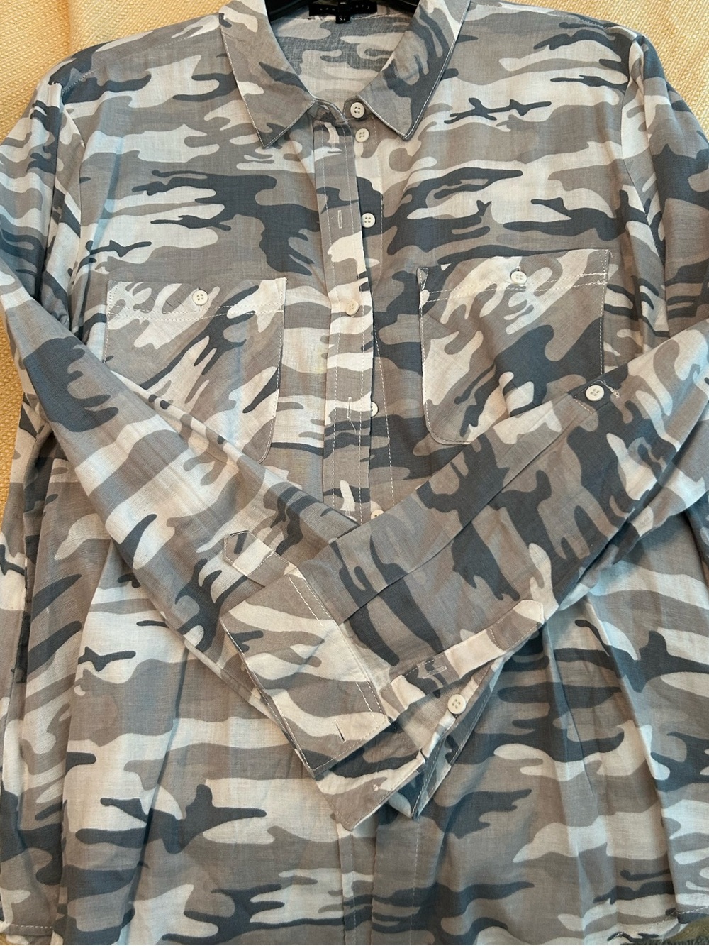 SANCTUARY (NWOT) Button Down Camouflage Shirt. P2P is 20 - Picture 9 of 9